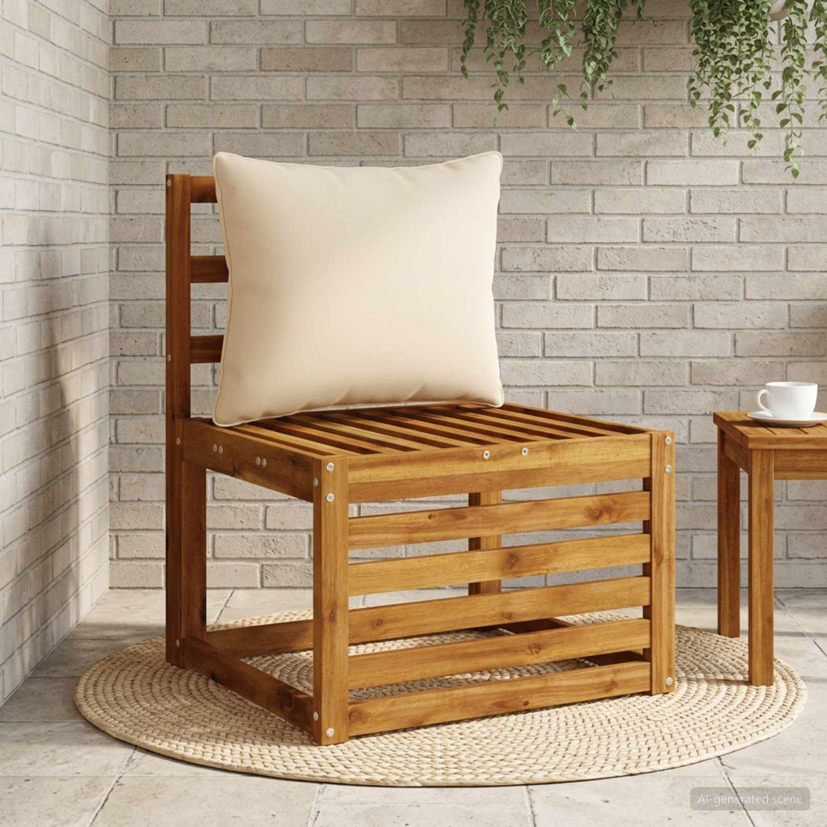 1-Piece Back Cushion PUTTEN 100% Polyester Cream