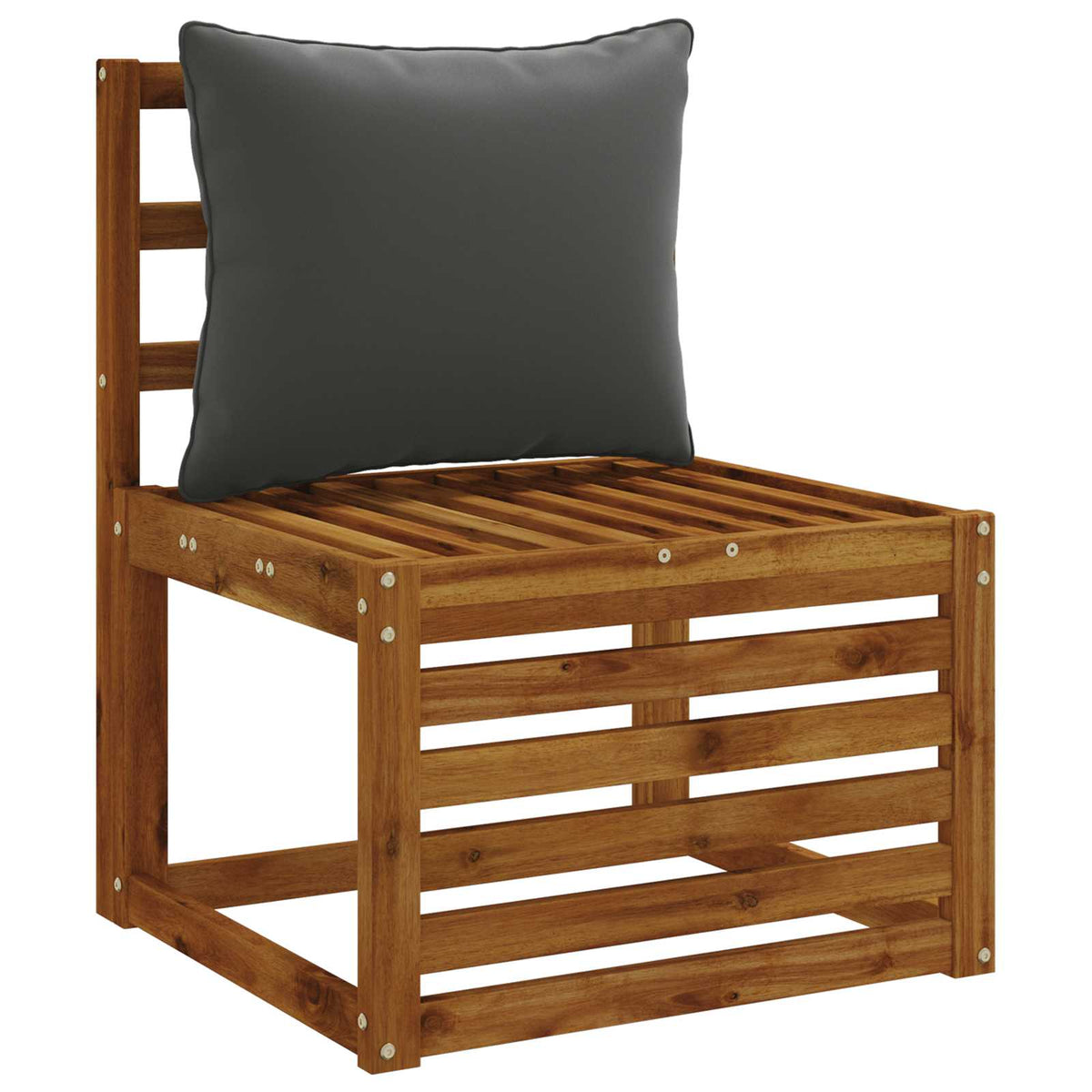 Back Cushion PUTTEN 100% Polyester Anthracite 50 x 40 x 15 cm