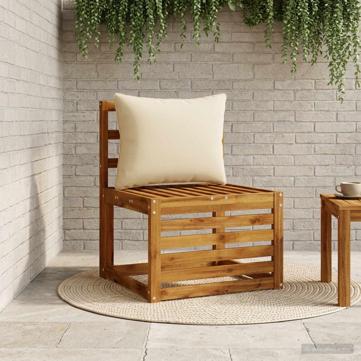 Back Cushion PUTTEN 100% Polyester Beige 50 x 40 x 15 cm