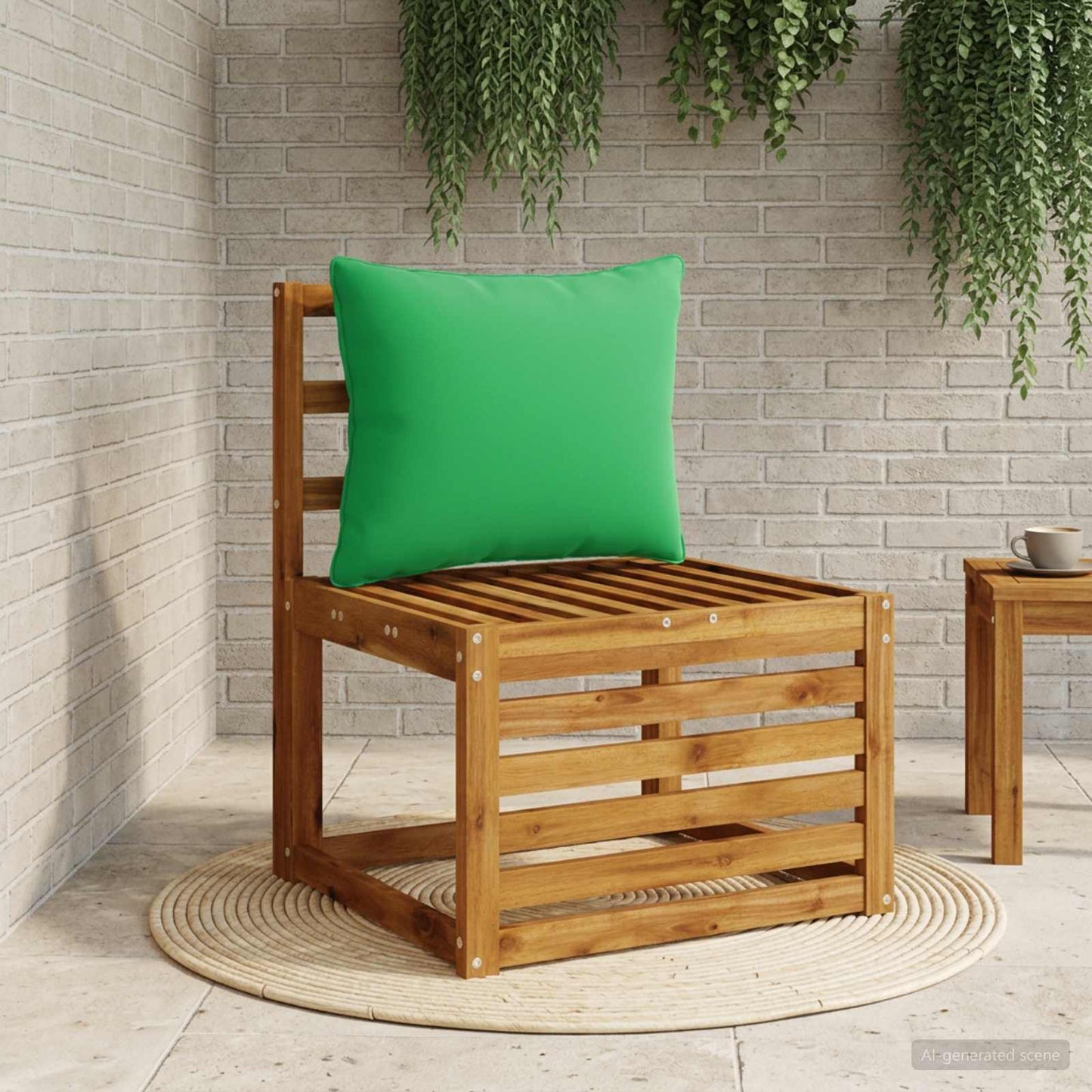 1-Piece Back Cushion PUTTEN 100% Polyester Green