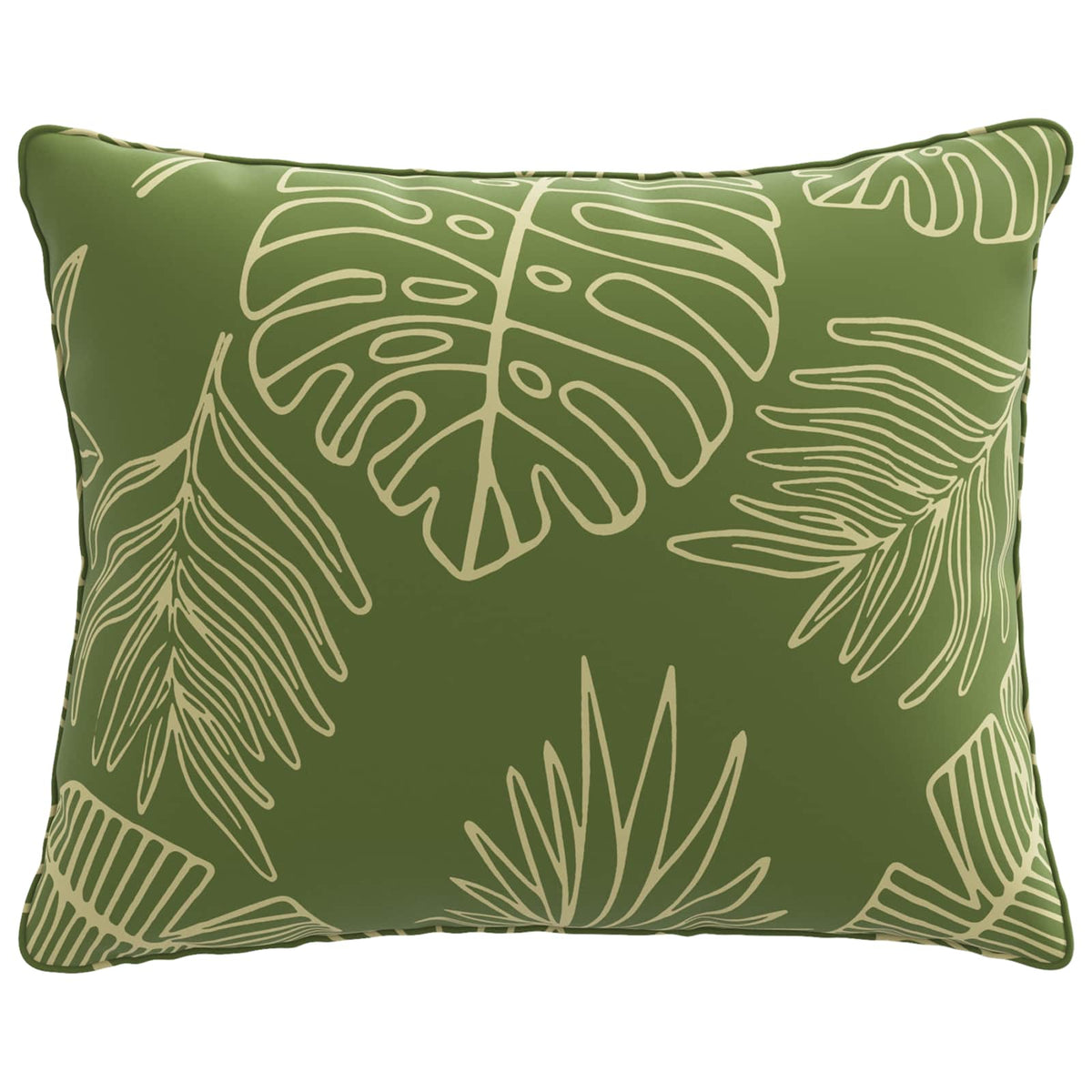 Back Cushion PUTTEN 100% Polyester Leaf Design 50 x 40 x 15 cm