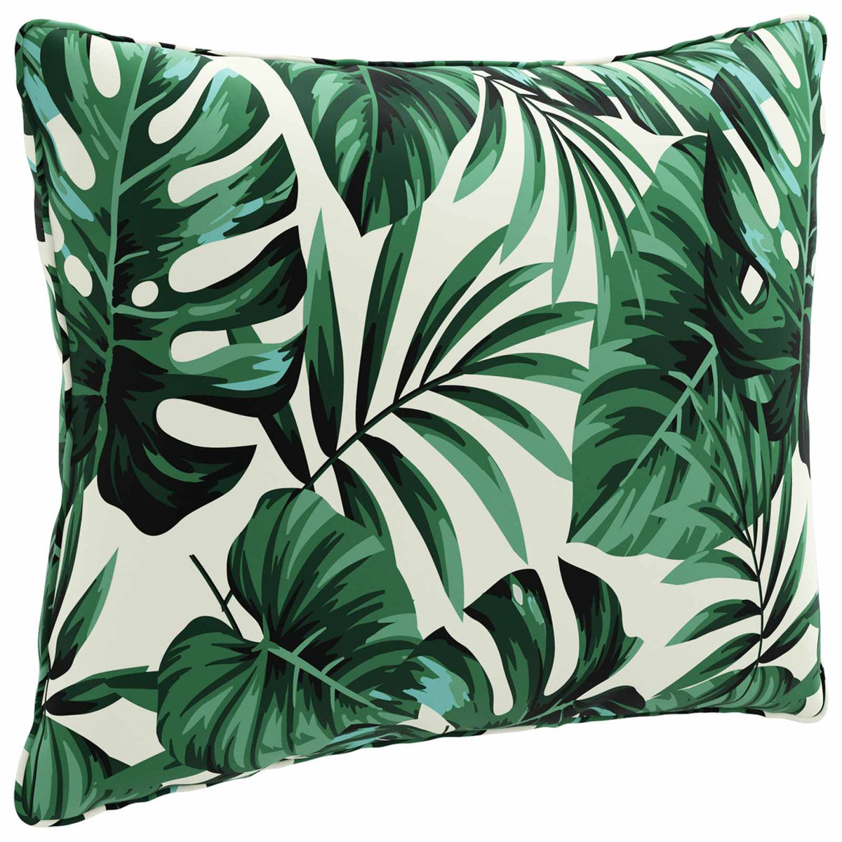 Back Cushion PUTTEN 100% Polyester Leaf Pattern 50 x 40 x 15 cm