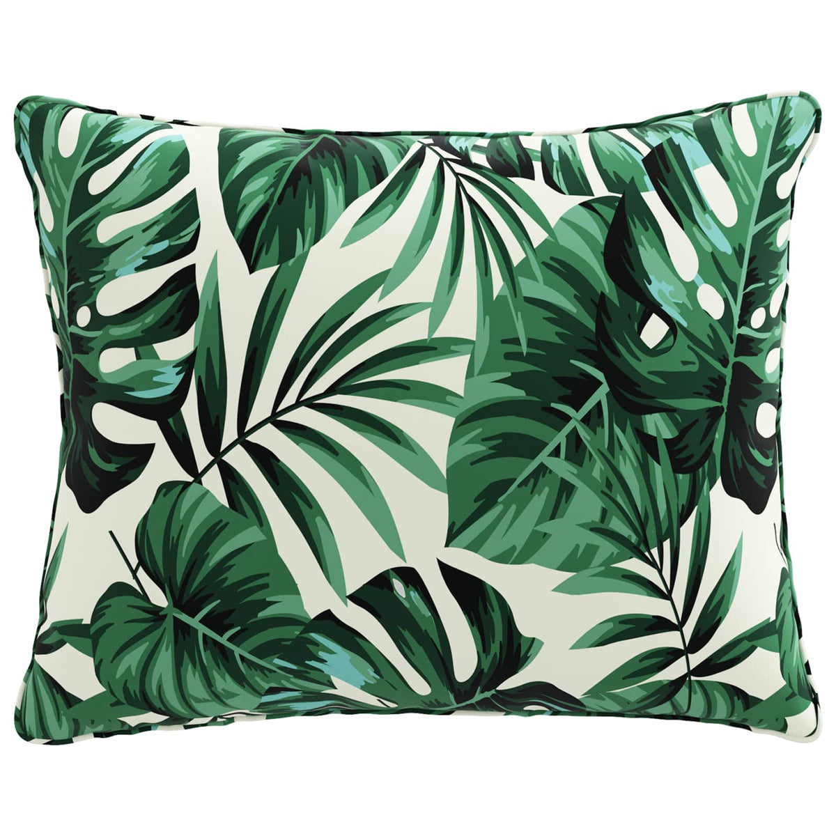 Back Cushion PUTTEN 100% Polyester Leaf Pattern 50 x 40 x 15 cm