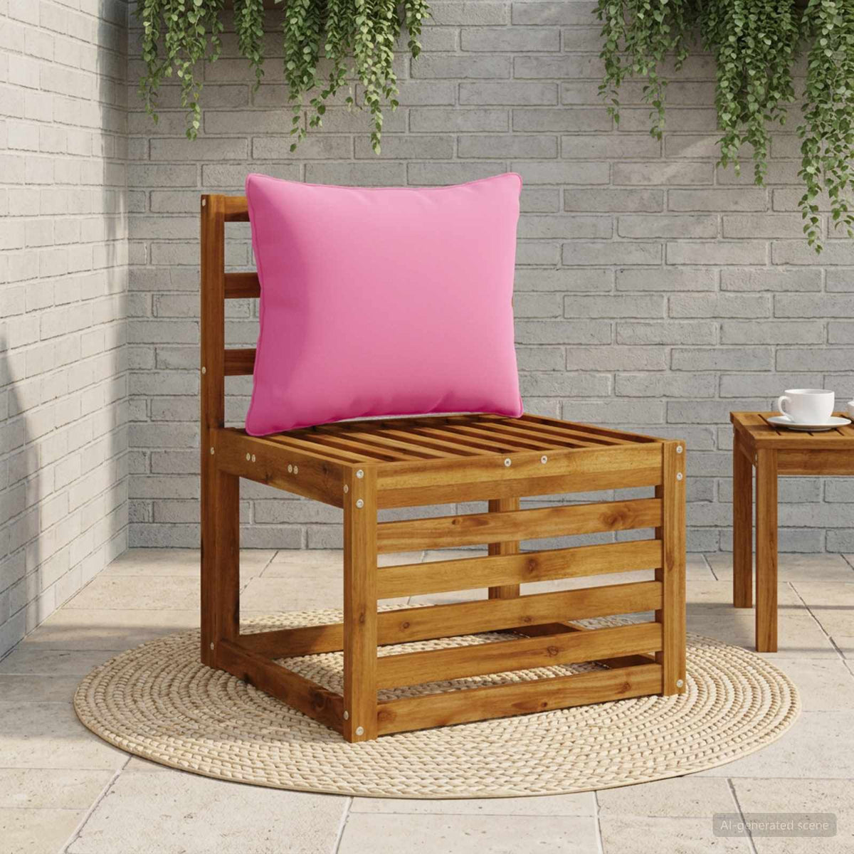 1-Piece Back Cushion PUTTEN 100% Polyester Pink 50 x 40 x 15 cm