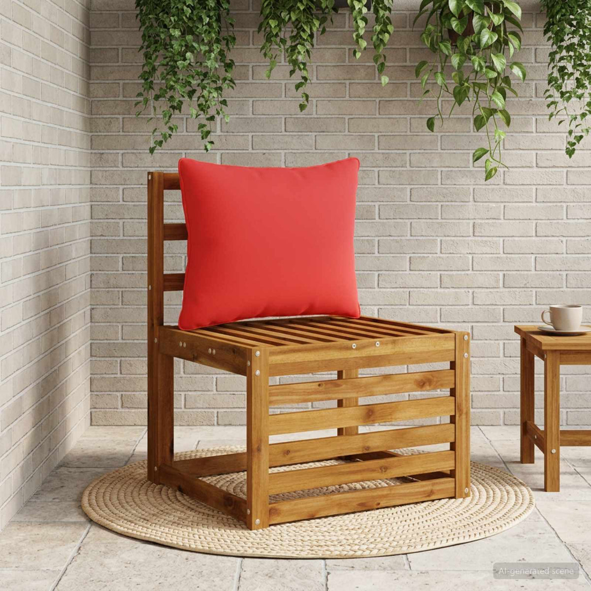1-Piece Back Cushion PUTTEN 100% Polyester Red 60 x 40 x 15 cm