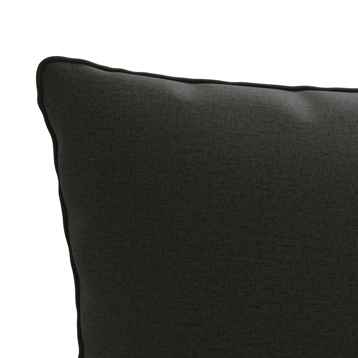 Back Cushion PUTTEN 100% Polyester Black 60 x 40 x 15 cm