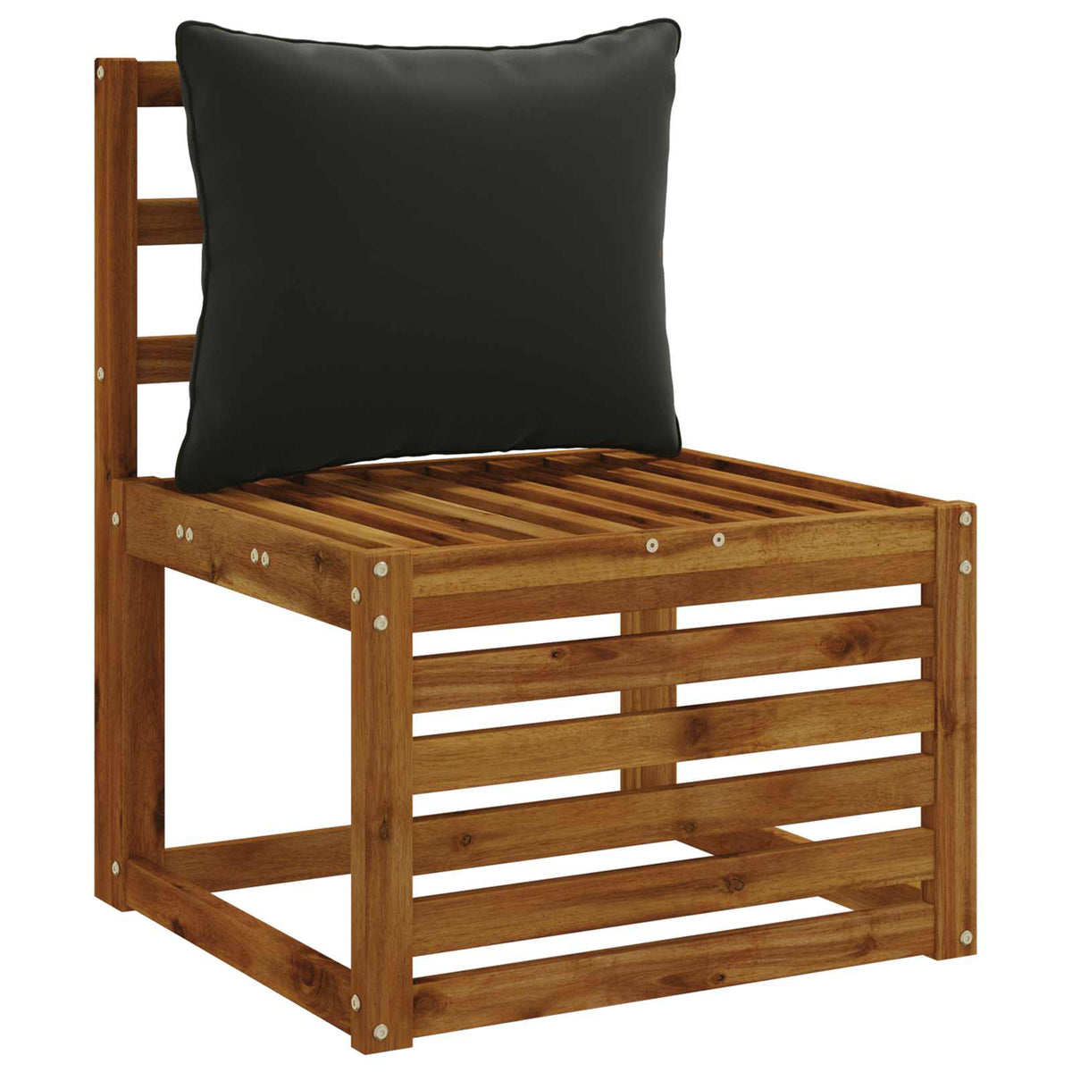 Back Cushion PUTTEN 100% Polyester Black 60 x 40 x 15 cm