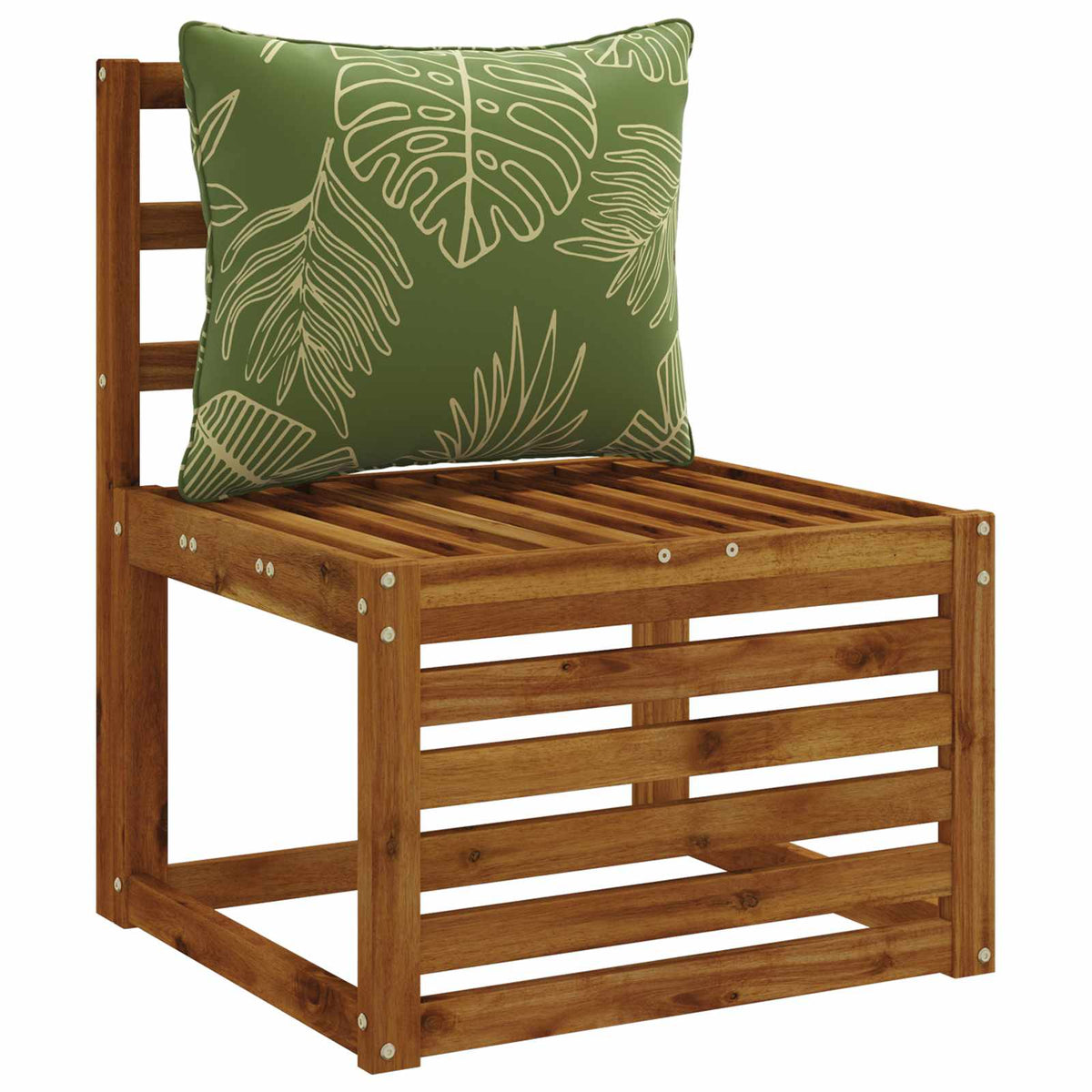 Back Cushion PUTTEN 100% Polyester Leaf Design 60 x 40 x 15 cm