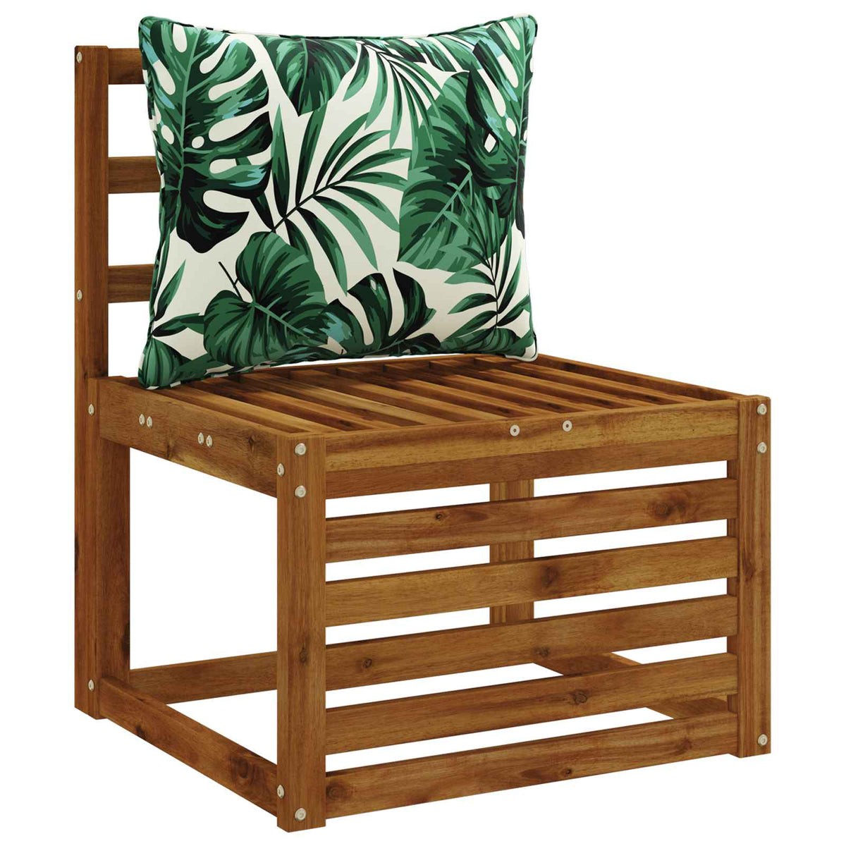 Back Cushion PUTTEN 100% Polyester Leaf Pattern 60 x 40 x 15 cm