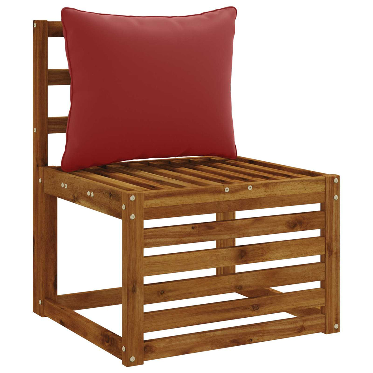 Back Cushion PUTTEN 100% Polyester Wine Red 60 x 40 x 15 cm