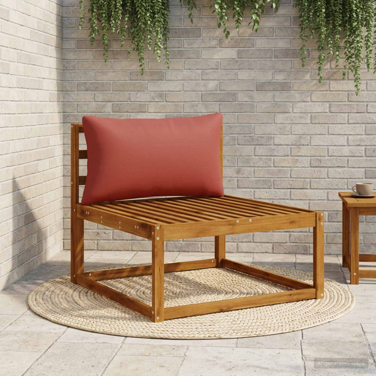 1-Piece Back Cushion PUTTEN 100% Polyester Red 70 x 40 x 15 cm