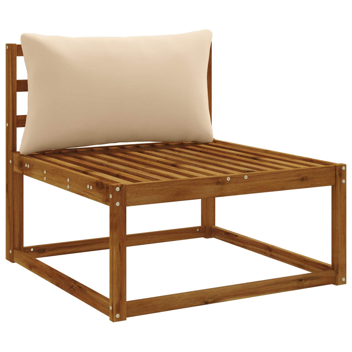 Back Cushion PUTTEN 100% Polyester Cream 70 x 40 x 15 cm