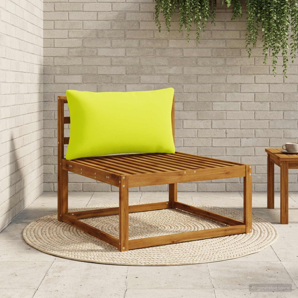 Back Cushion PUTTEN 100% Polyester Bright Green 70 x 40 x 15 cm