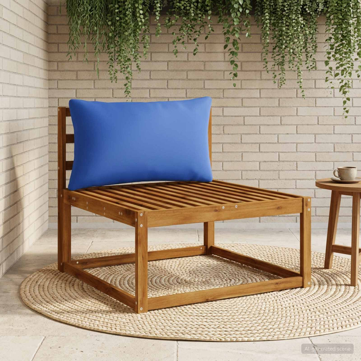 Back Cushion PUTTEN 100% Polyester Royal Blue 70 x 40 x 15 cm