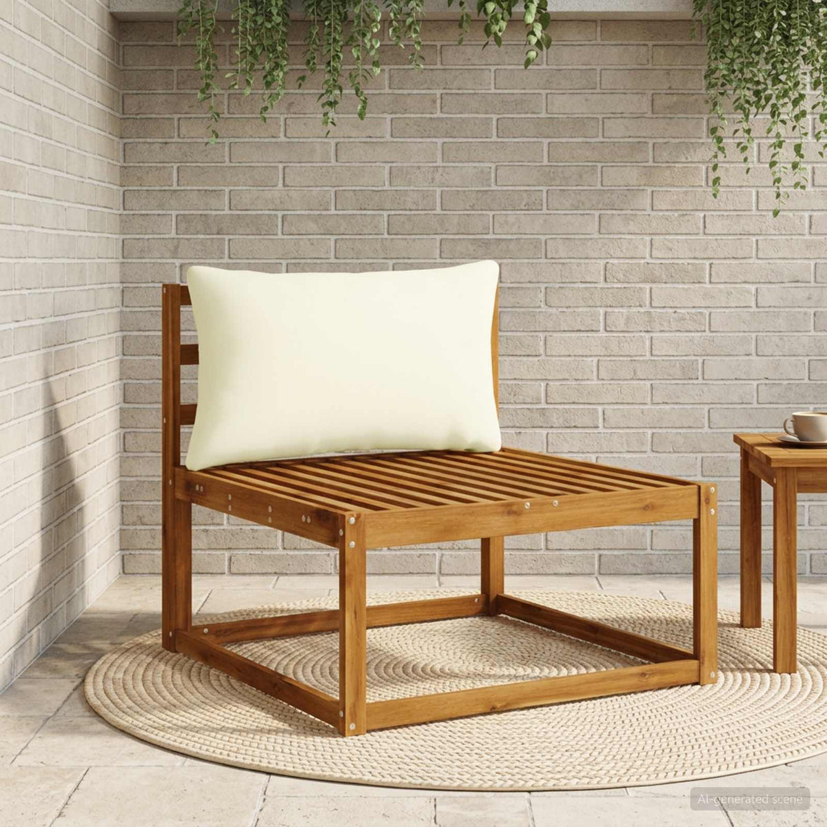 Back Cushion PUTTEN 100% Polyester Cream 70 x 40 x 15 cm