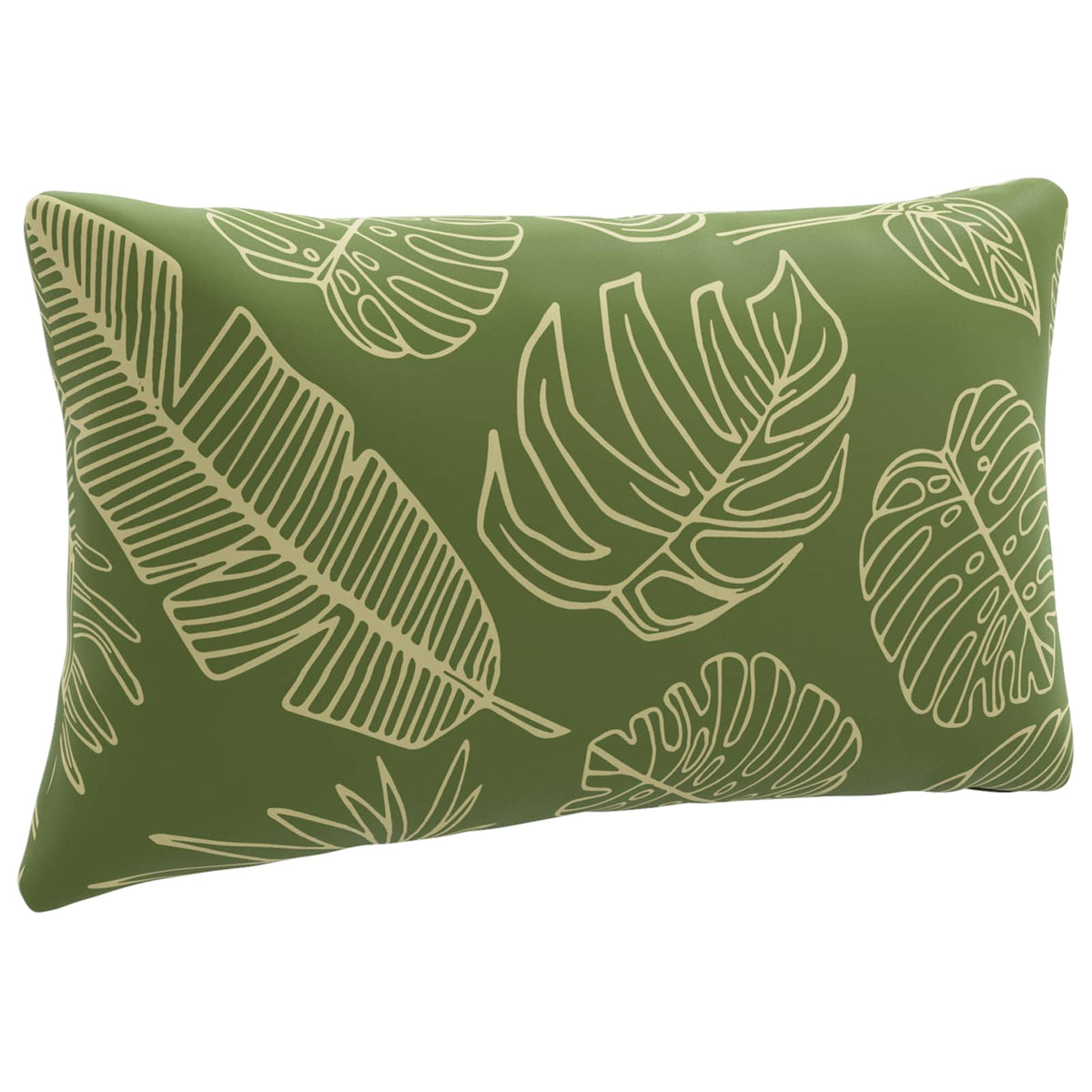 Back Cushion PUTTEN 100% Polyester Leaf Design 70 x 40 x 15 cm