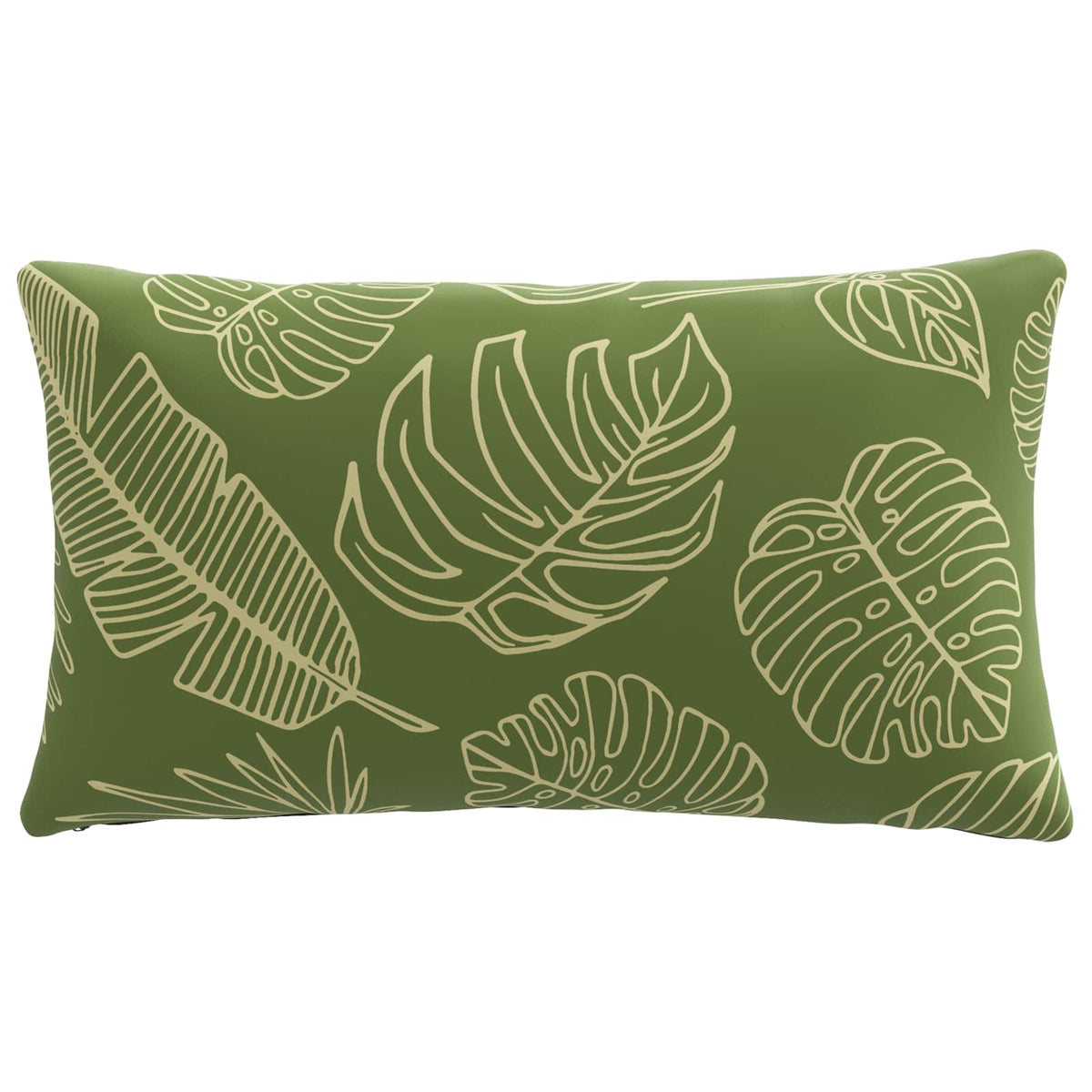 Back Cushion PUTTEN 100% Polyester Leaf Design 70 x 40 x 15 cm