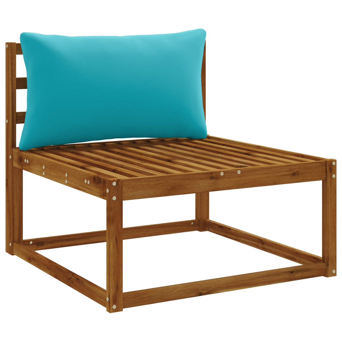Back Cushion PUTTEN 100% Polyester Turquoise 70 x 40 x 15 cm