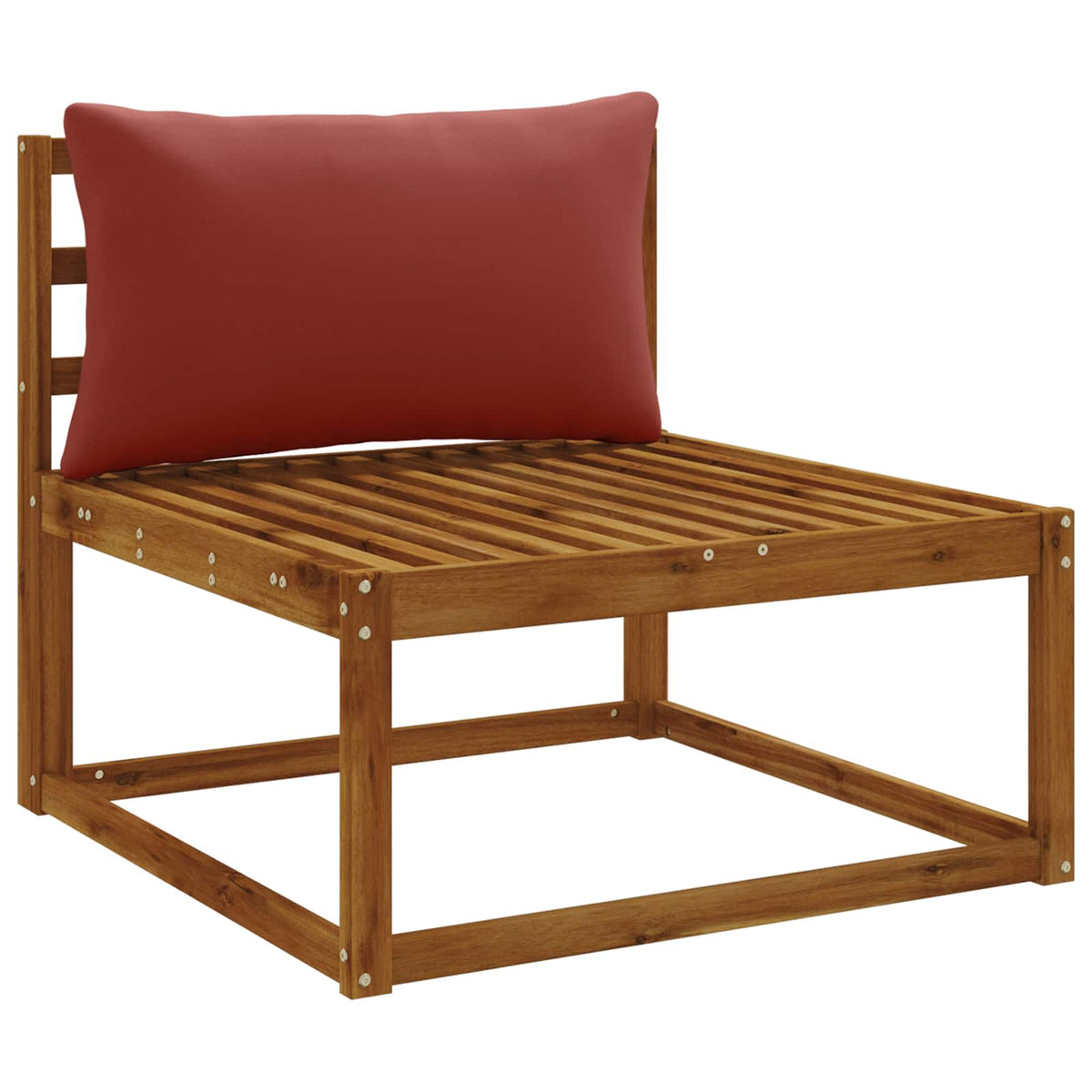 1-Piece Back Cushion PUTTEN 100% Polyester Red 80 x 40 x 15 cm