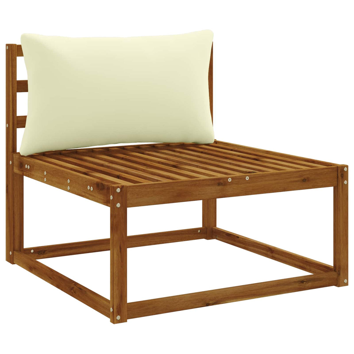 Back Cushion PUTTEN 100% Polyester Cream 80 x 40 x 15 cm