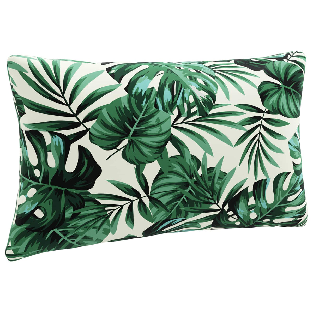 Back Cushion PUTTEN 100% Polyester Leaf Pattern 80 x 40 x 15 cm