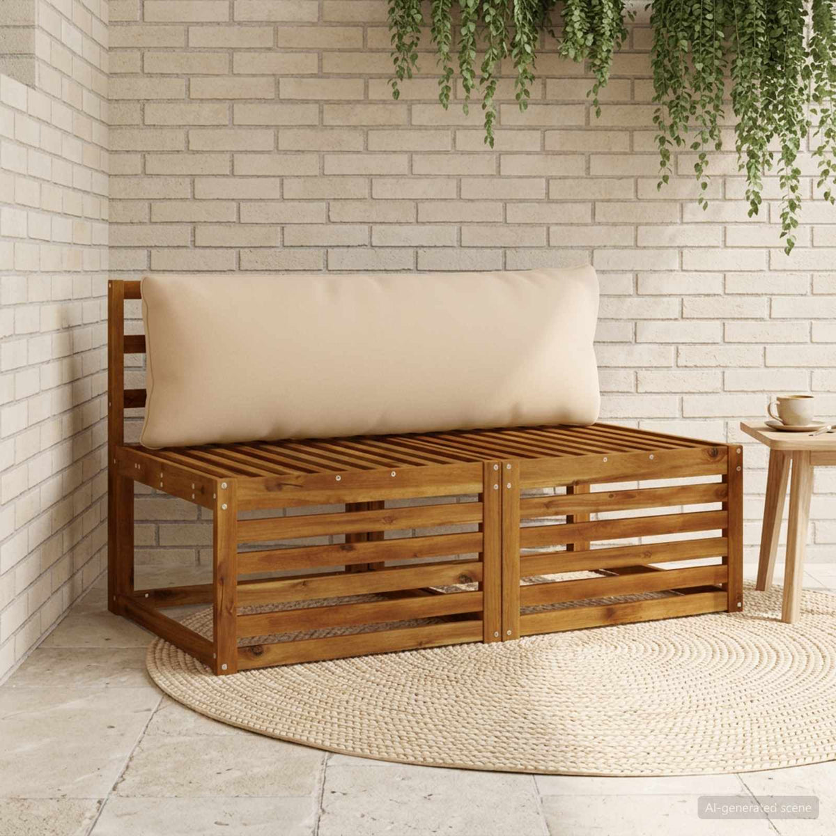 1-Piece Back Cushion PUTTEN 100% Polyester Sand