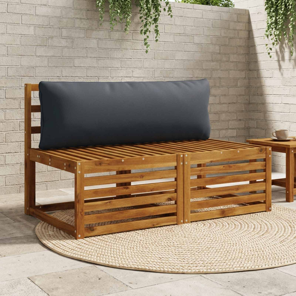 Back Cushion PUTTEN 100% Polyester Dark Blue 120 x 40 x 15 cm