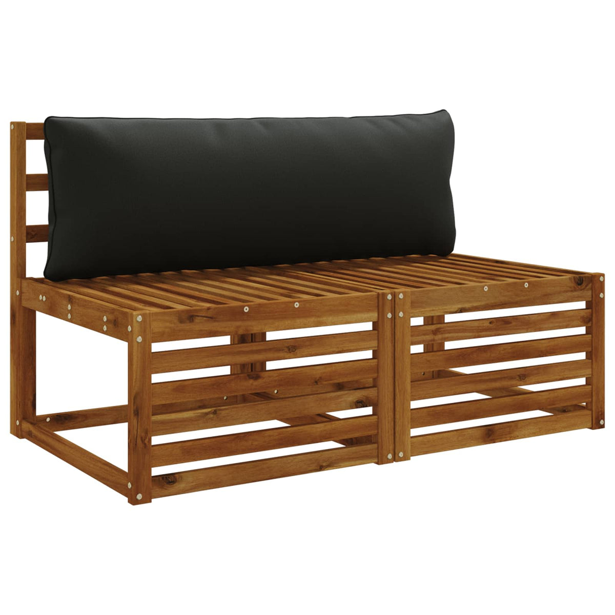 Back Cushion PUTTEN 100% Polyester Black 120 x 40 x 15 cm