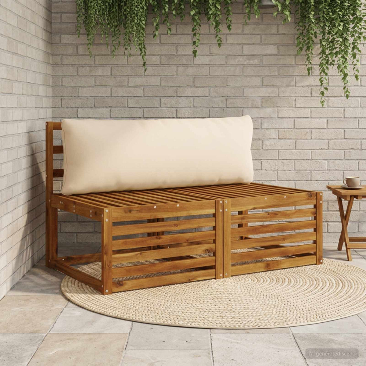 1-Piece Back Cushion PUTTEN 100% Polyester Cream