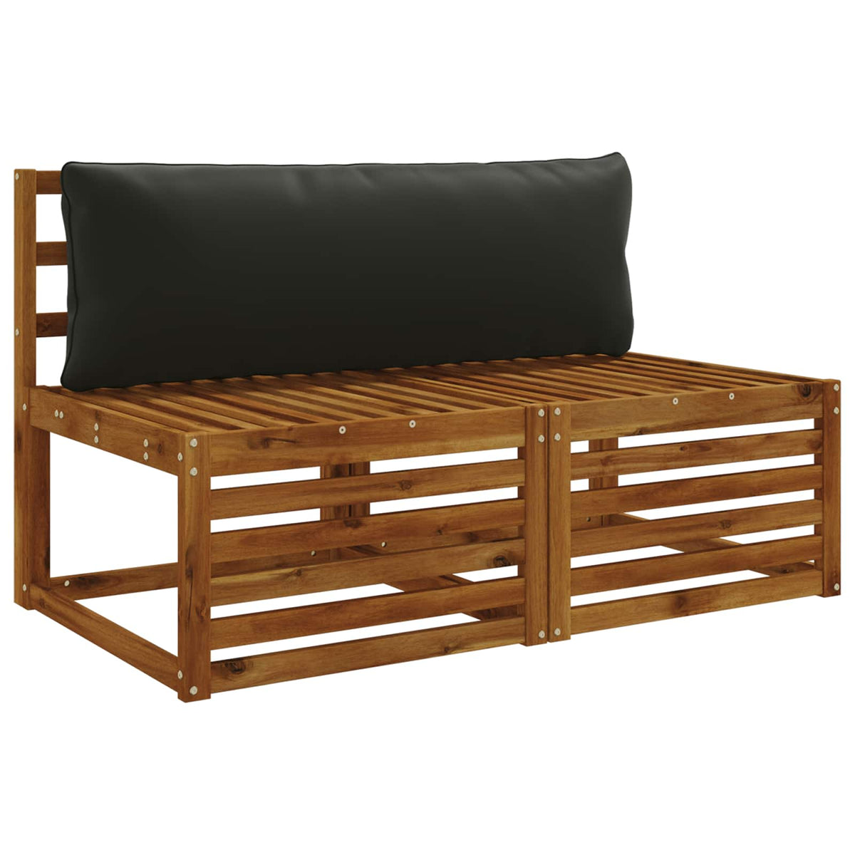 Back Cushion PUTTEN 100% Polyester Black 120 x 40 x 15 cm