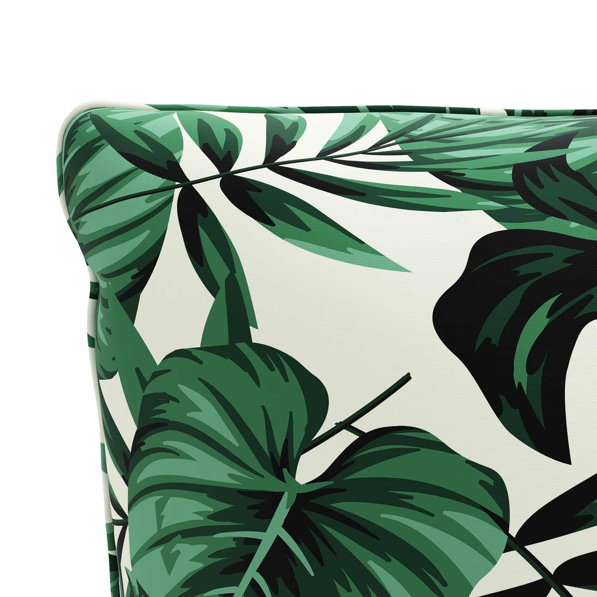 Back Cushion PUTTEN 100% Polyester Leaf Pattern
