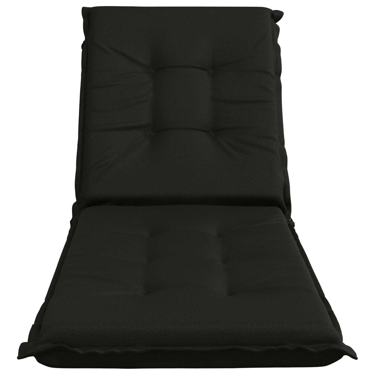 Sunlounger Cushion GEMERT 100% Polyester Black 190 x 50 x 9 cm