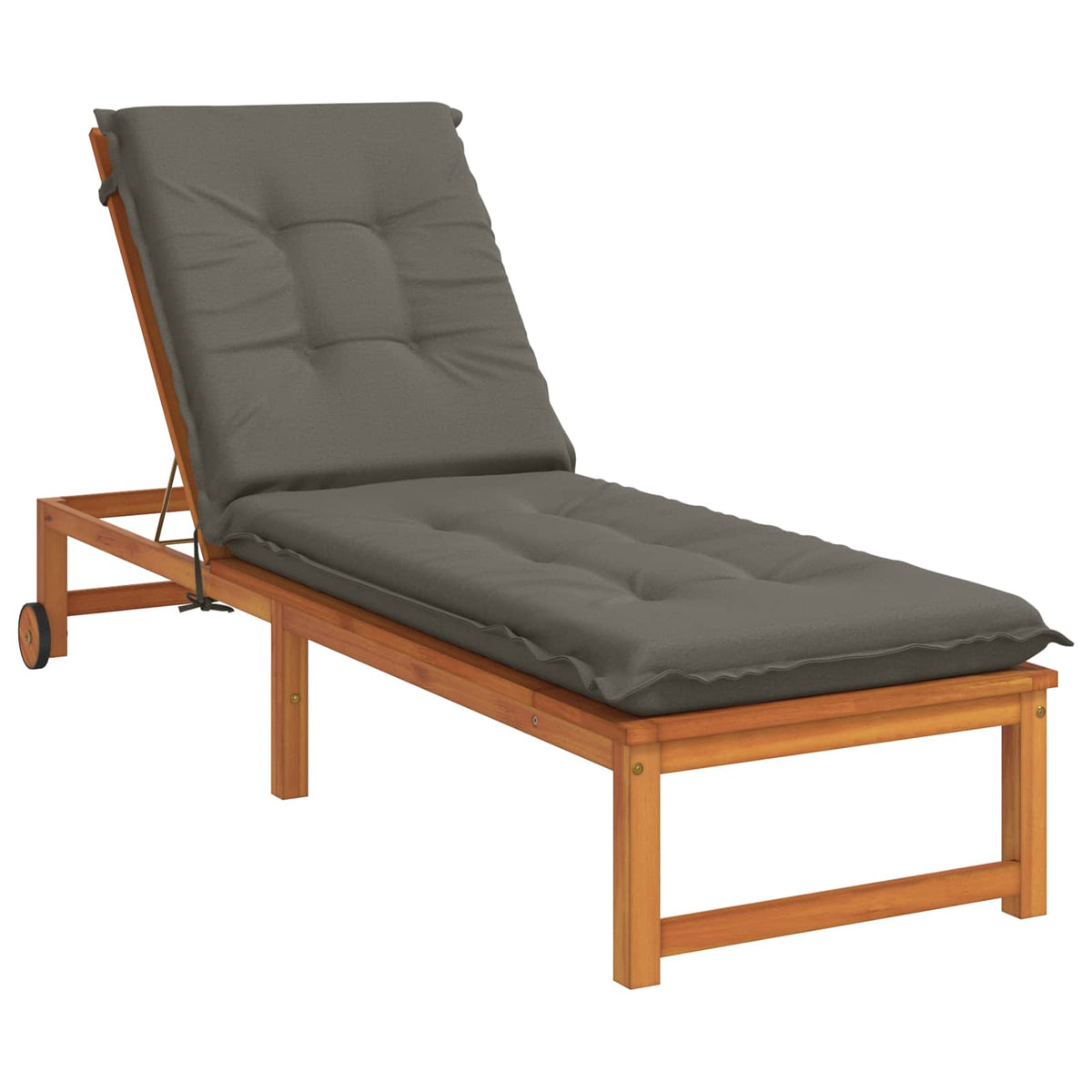 Sunlounger Cushion GEMERT 100% Polyester Grey 190 x 50 x 9 cm