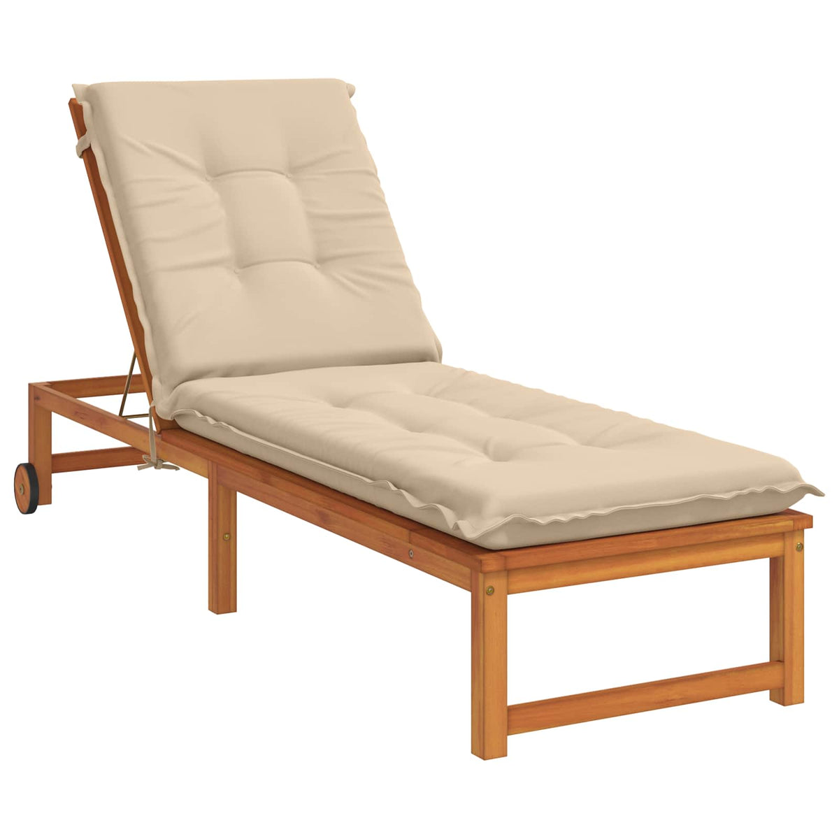 Sunlounger Cushion GEMERT 100% Polyester Cream 190 x 50 x 9 cm