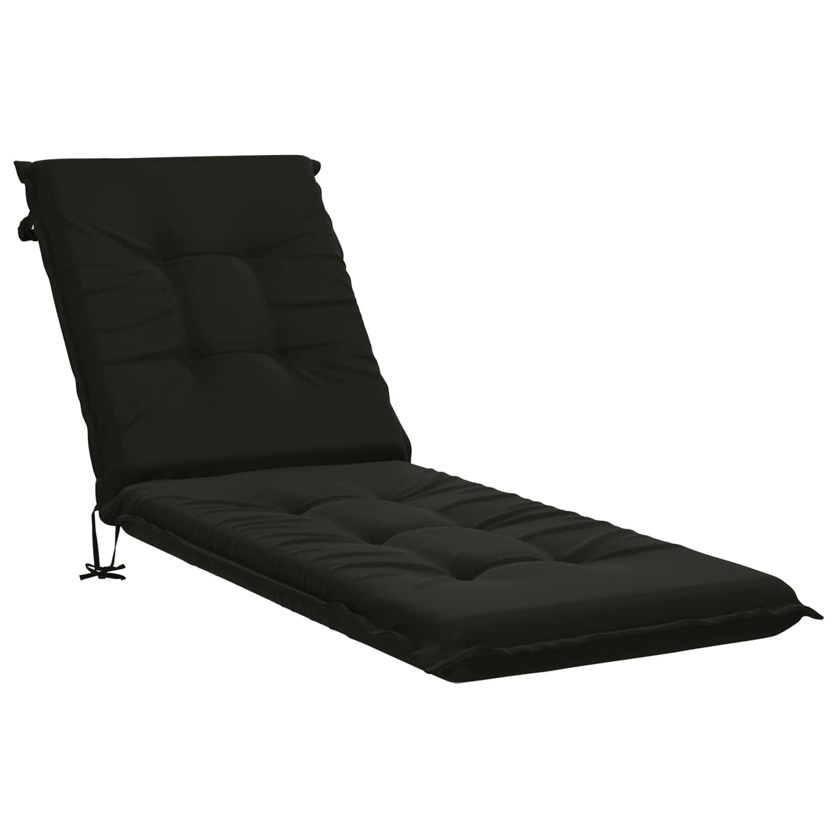 Sunlounger Cushion GEMERT 100% Polyester Black 190 x 50 x 9 cm