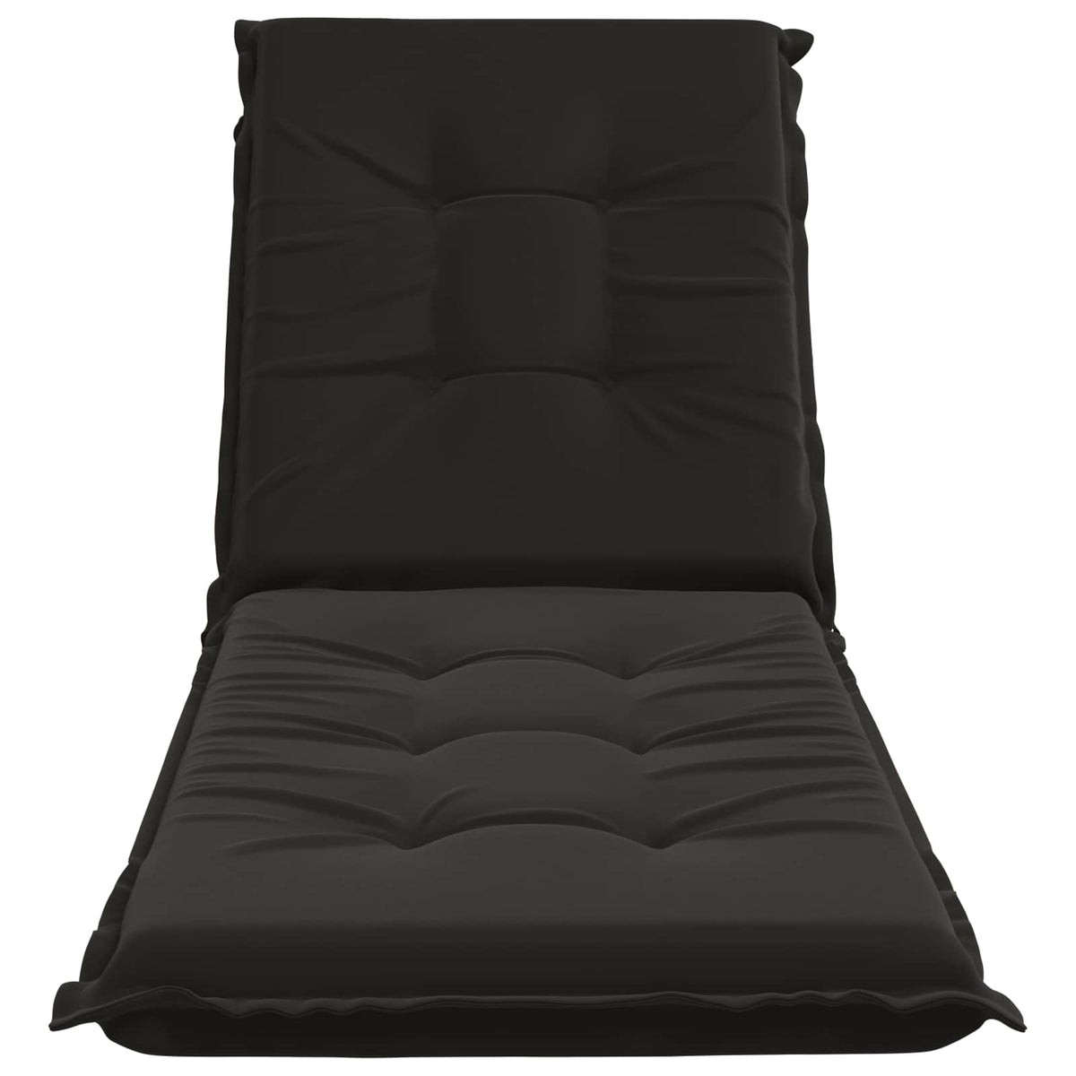 Sunlounger Cushion GEMERT 100% Polyester Black 190 x 50 x 9 cm
