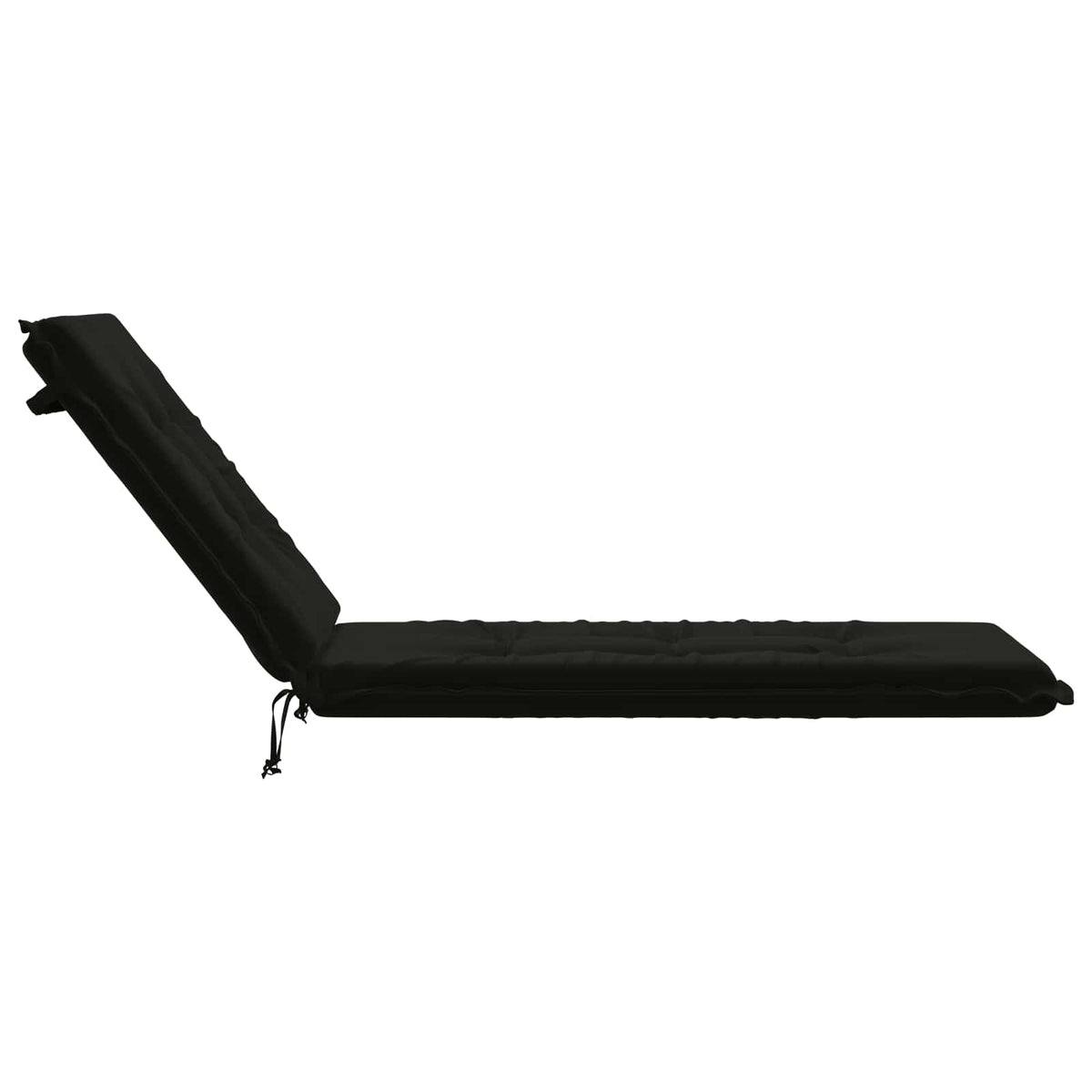 Sunlounger Cushion GEMERT 100% Polyester Black 190 x 50 x 9 cm