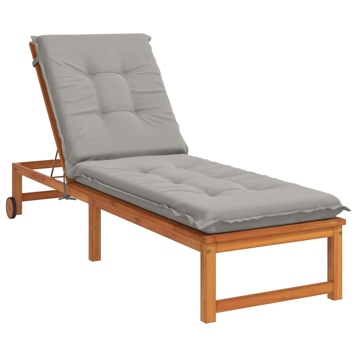 Sunlounger Cushion GEMERT 100% Polyester Grey 190 x 50 x 9 cm