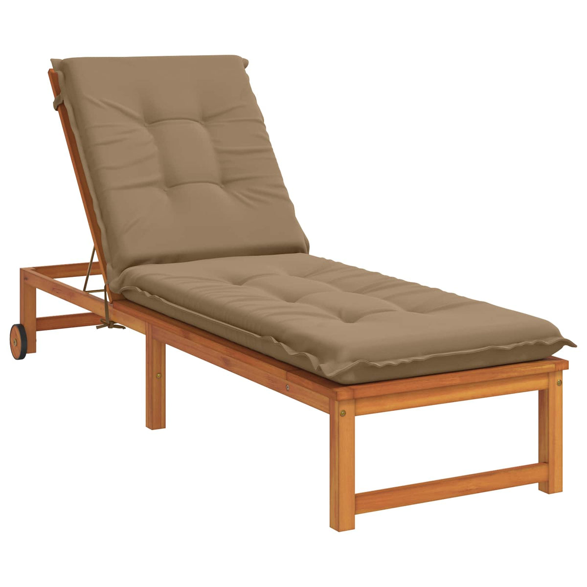Sunlounger Cushion GEMERT 100% Polyester Taupe 190 x 50 x 9 cm