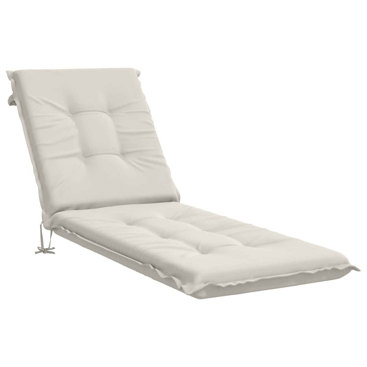 Sunlounger Cushion GEMERT 100% Polyester White 190 x 60 x 9 cm
