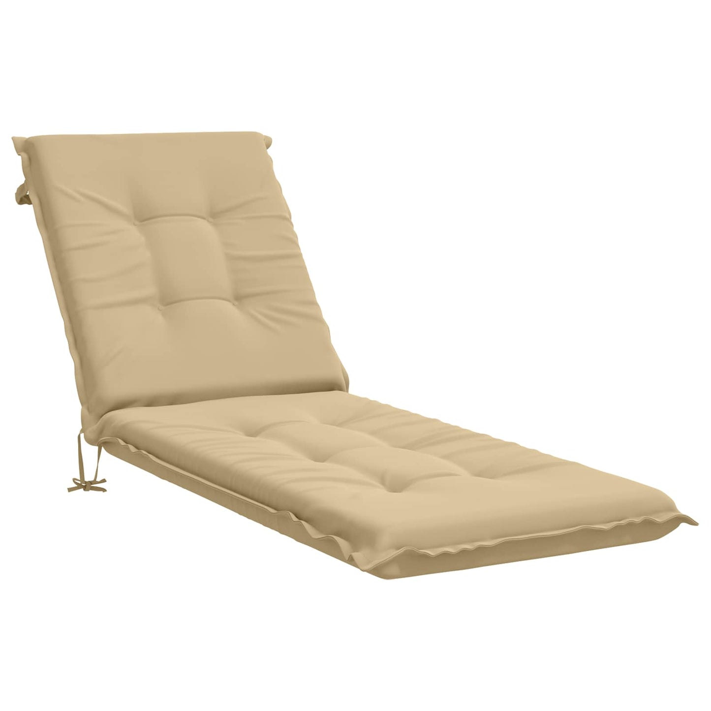 Sunlounger Cushion GEMERT 100% Polyester Beige 190 x 60 x 9 cm