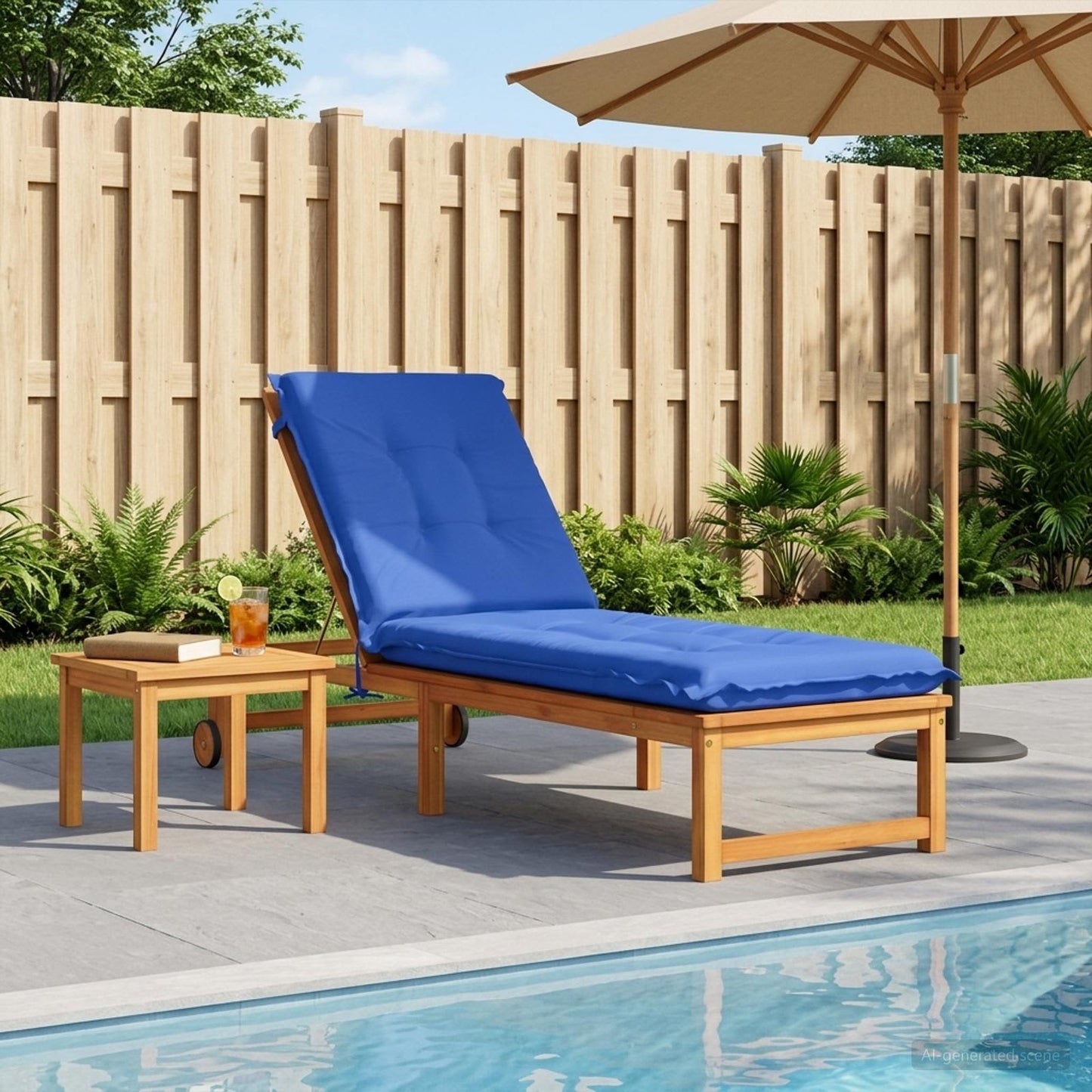Sunlounger Cushion GEMERT 100% Polyester Royal Blue