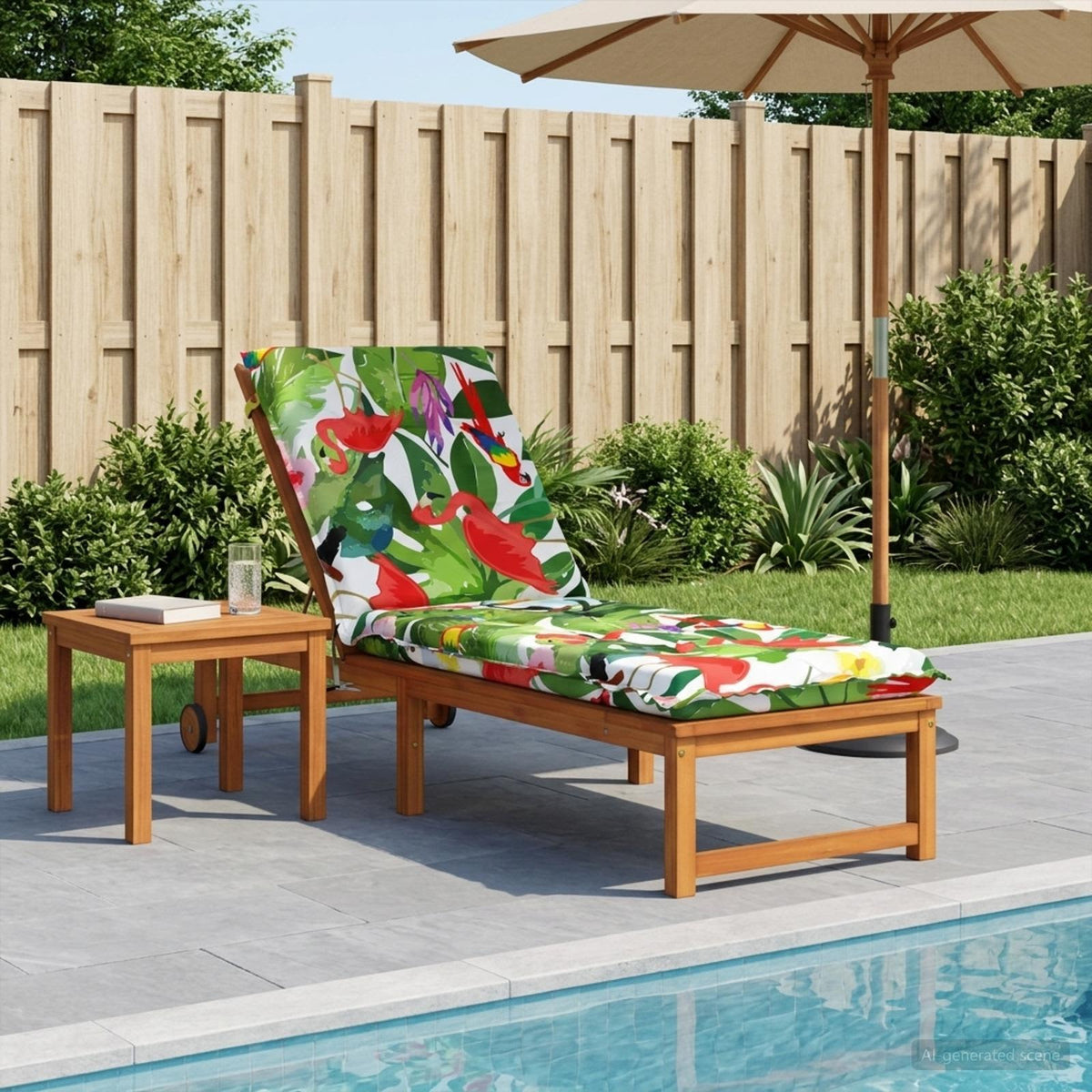 Sunlounger Cushion GEMERT 100% Polyester Multicolour