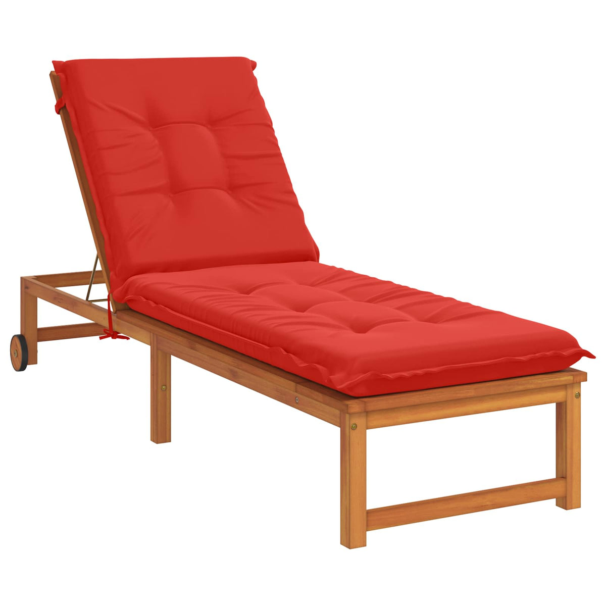 Sunlounger Cushion GEMERT 100% Polyester Red 190 x 60 x 9 cm
