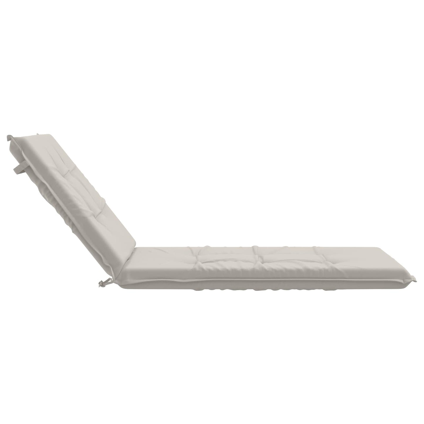 Sunlounger Cushion GEMERT 100% Polyester White 190 x 70 x 9 cm