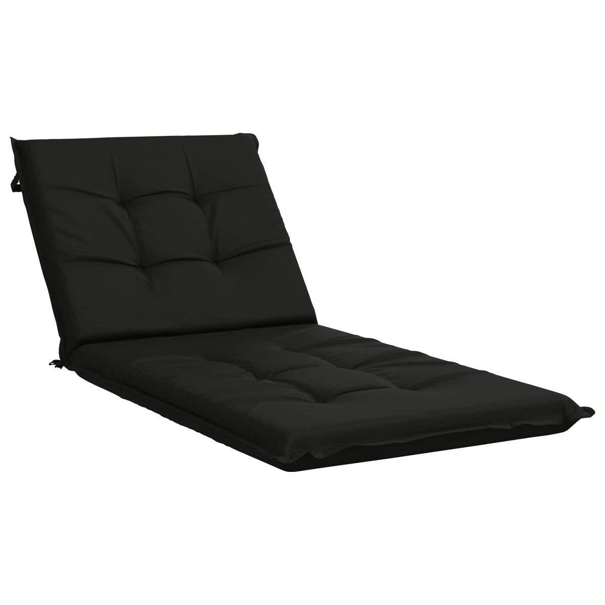 Sunlounger Cushion GEMERT 100% Polyester Black 190 x 70 x 9 cm
