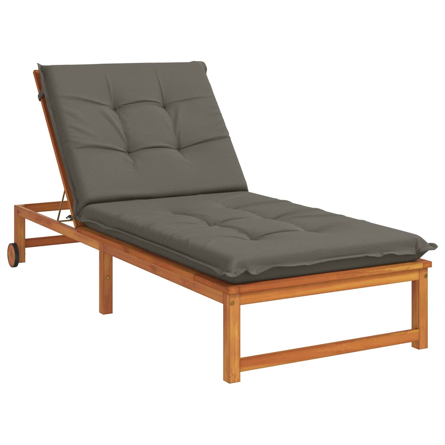 Sunlounger Cushion GEMERT 100% Polyester Grey 190 x 70 x 9 cm