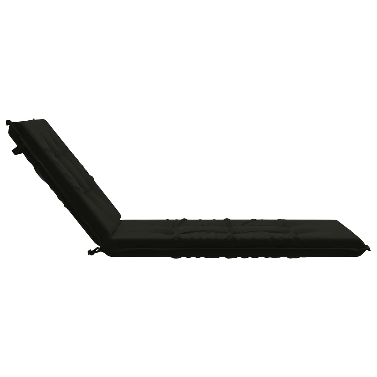 Sunlounger Cushion GEMERT 100% Polyester Black 190 x 70 x 9 cm