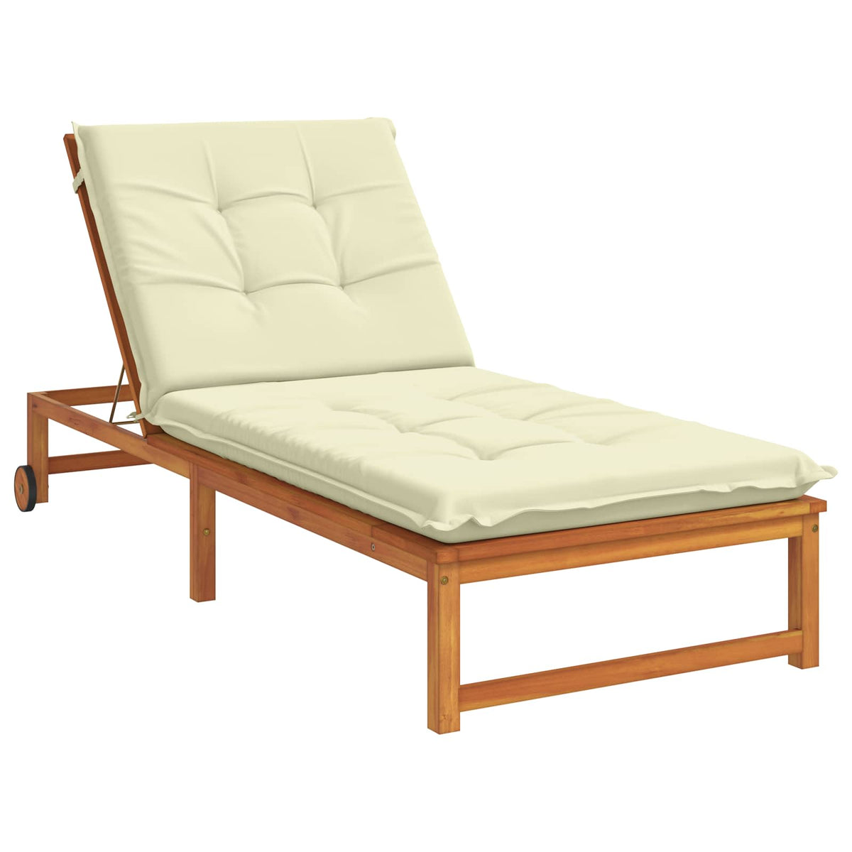 Sunlounger Cushion GEMERT 100% Polyester Cream 190 x 70 x 9 cm