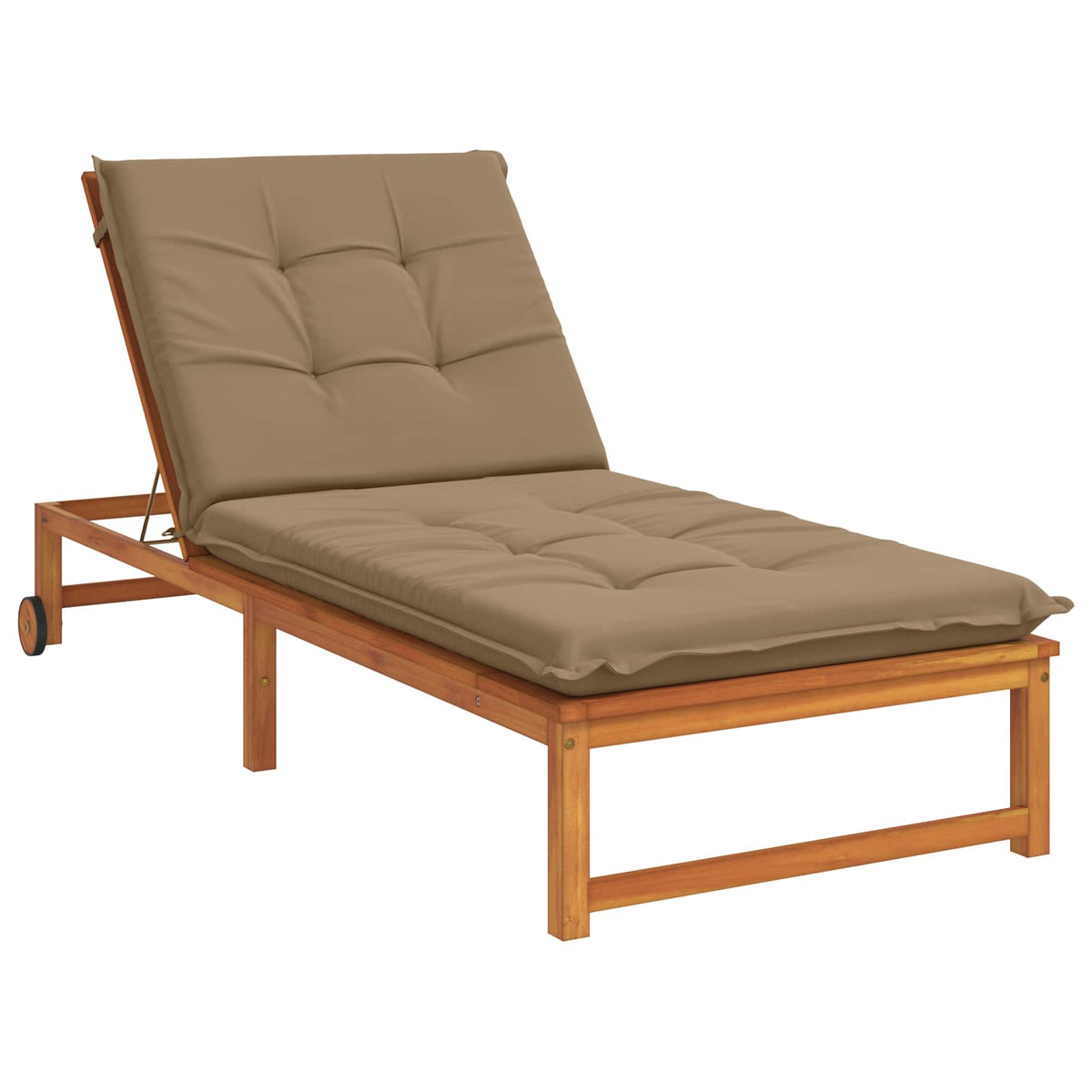 Sunlounger Cushion GEMERT 100% Polyester Taupe 190 x 70 x 9 cm